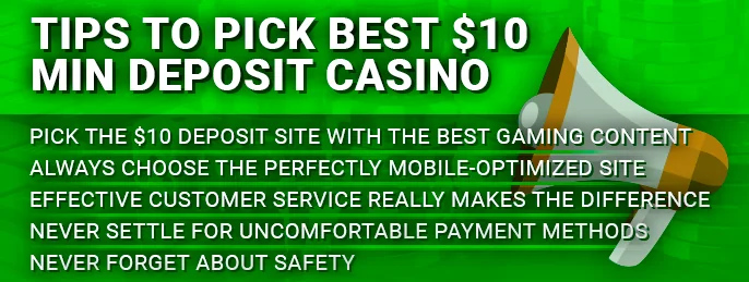 List Featuring Cryptos with $10 Minimum Deposits in Online Casinos