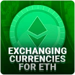 The feasibility of converting currencies to ETH on the casino site itself.