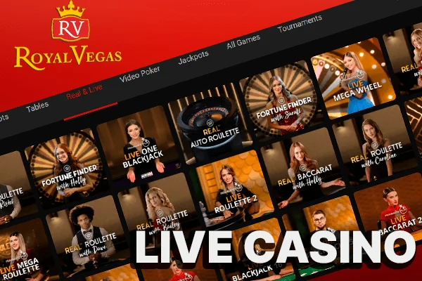 Dive into live casino excitement at Royal Vegas Casino