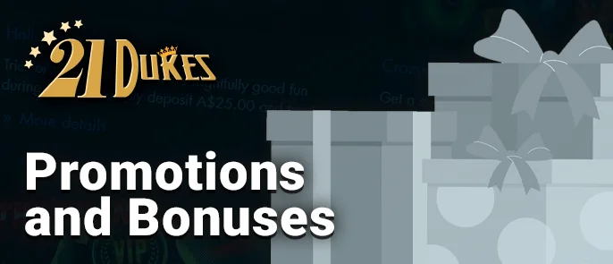 21Dukes Casino's bonus opportunities for Australian players