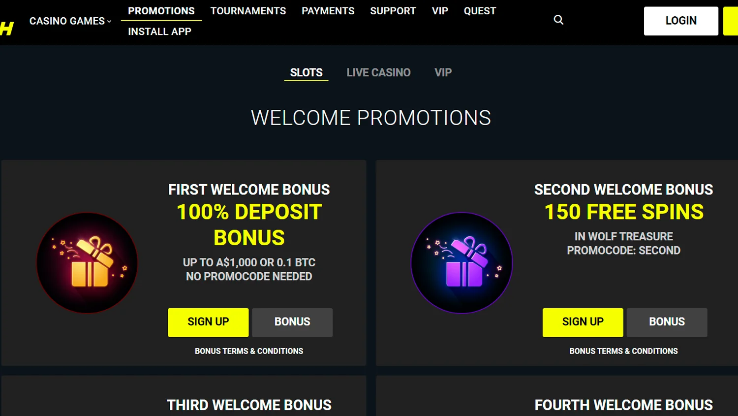 Check out the Promotions section on Parimatch casino's website.