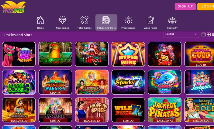 Captured moments of Wild Joker's thrilling Pokes and Slots for real cash