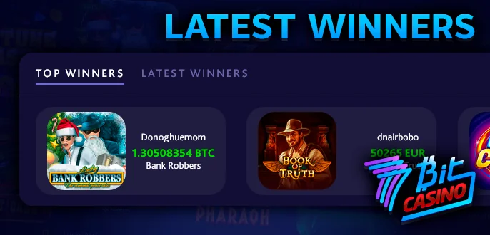 List of Recent 7Bit Casino Winners and Their Gains