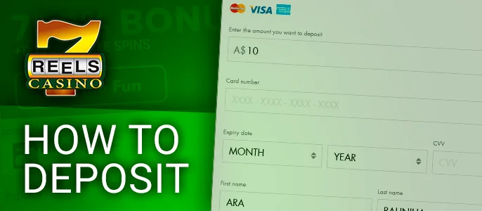 Instructions for depositing funds into your 7reels account.
