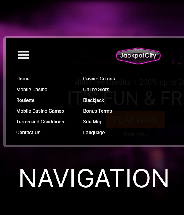 Navigating and appreciating the thoughtful design of JackpotCity's website.