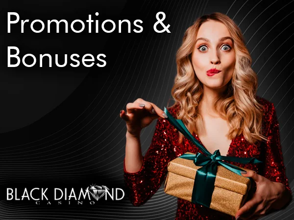 Overview of current bonus incentives for Black Diamond Casino members