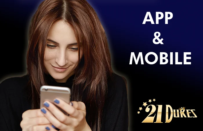 A woman is captured enjoying the gaming experience at 21Dukes via her smartphone.