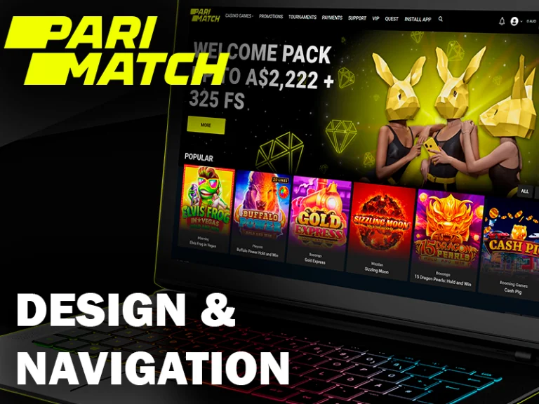 Parimatch Casino's Website Layout and Navigation