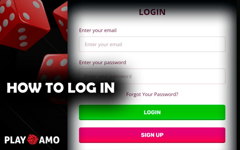 Login interface at PlayAmo site – step-by-step instructions