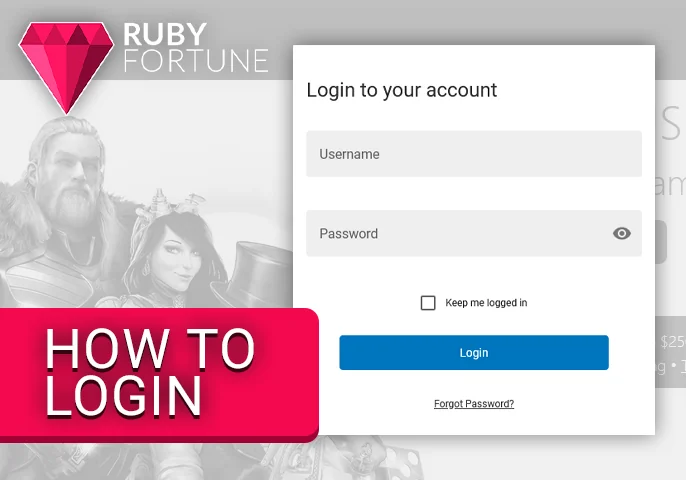Ruby Fortune Casino Login Instructions