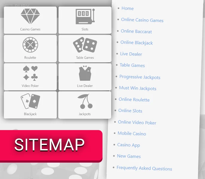 Ruby Fortune Casino Sitemap Enhancing User Navigation