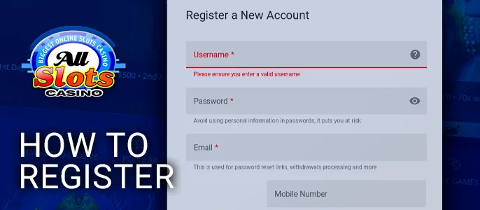 All Slots Casino Sign-Up Guide - Step by Step