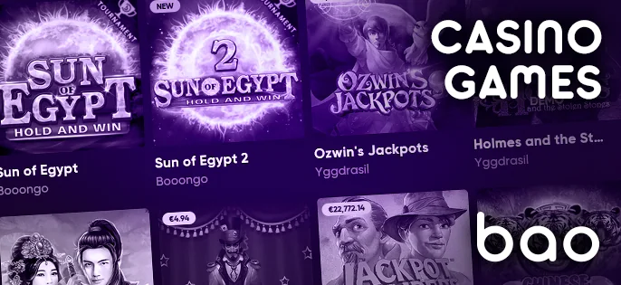 Bao Casino offers a dynamic lineup of casino games, catering to Australian players.