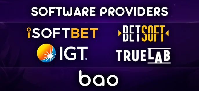 A snapshot of gaming providers that collaborate with Bao Casino.