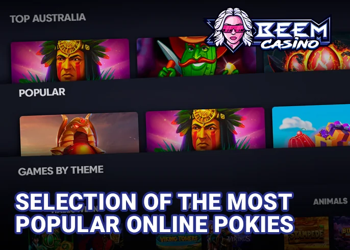 Highlights of popular pokies and various games at Beem Casino