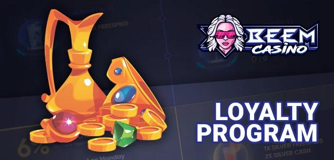 Explore how the VIP system at Beem Casino operates through the loyalty program.