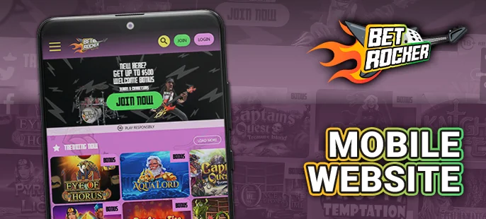 Set against a backdrop reminiscent of a rock concert, Betrocker Casino Australia prominently showcases a 400% first deposit bonus. Below, an engaging, animated carousel displays the hottest games trending on their website, accompanied by a big yellow ‘Try Now’ button for easy access for Australian players to the sign-up page.