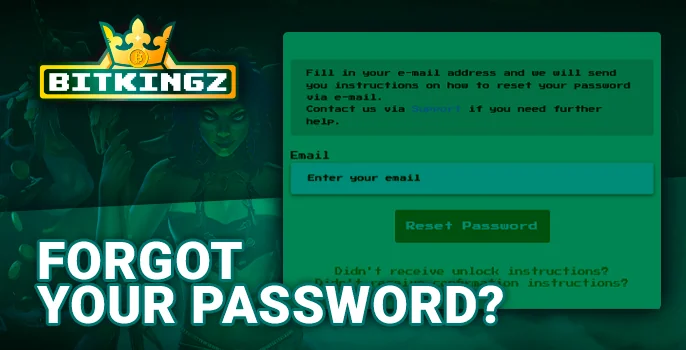 Key steps for recovering Bitkingz Casino passwords