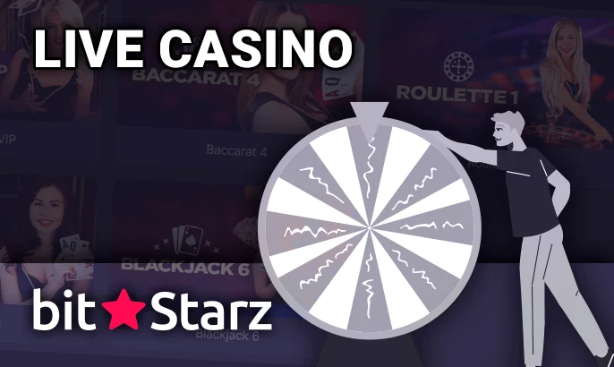 Explore the vivid world of live dealer games on the BitStarz website.