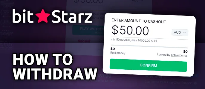 <b>Step 2</b>. Navigate to the Cashier page and select Withdraw.