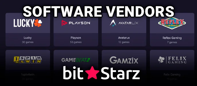 Discover the array of game providers on BitStarz Casino - including a tally of their respective games.