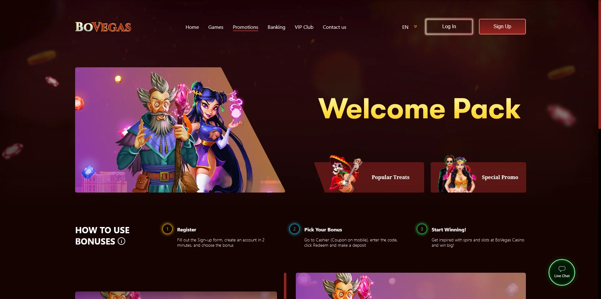 An image capturing the essence of the BoVegas Casino Promotions section