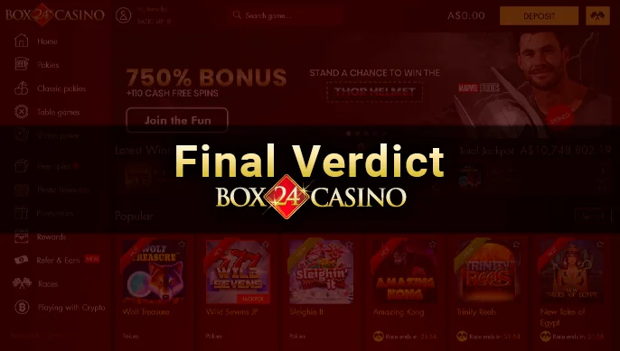 Swing into the weekend with Box24’s engaging competitive events. Super Sundays invite up to AUD 2,500 in prize money. Weekly, fifty eager players garner free spins and cash prizes. Enter with a min. deposit of AUD 50 to grasp victory!