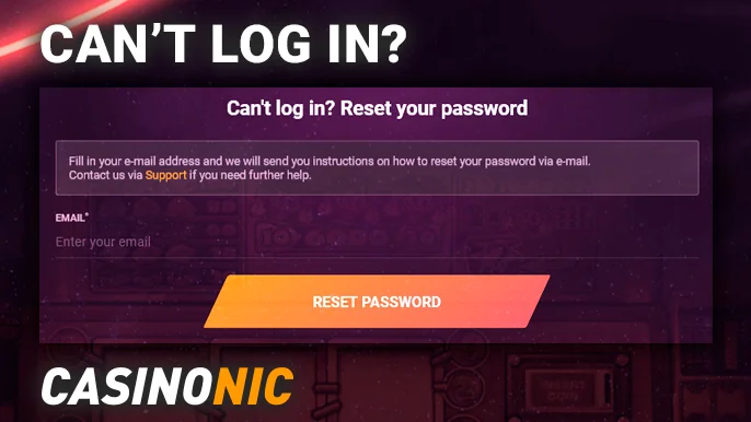 Casinonic's recovery process illustrated