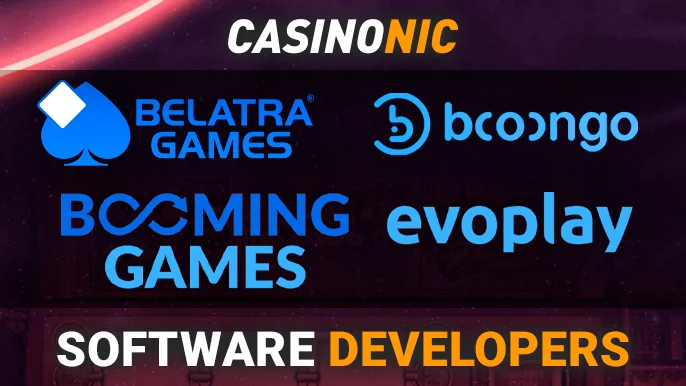 List of Casino Game Vendors at Casinonic