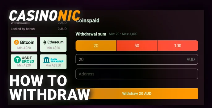 How Australians Withdraw Winnings at Casinonic