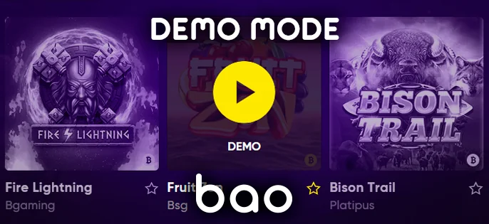 Playing in demo mode at Bao Casino offers a unique gambling experience.