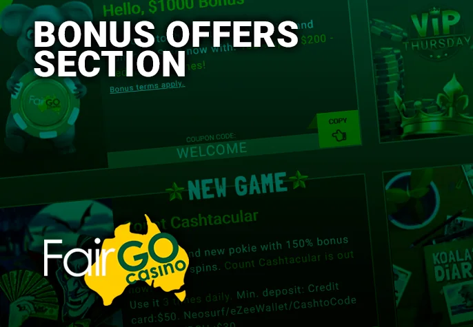 Fair Go Promotions Page: Comprehensive Bonus List