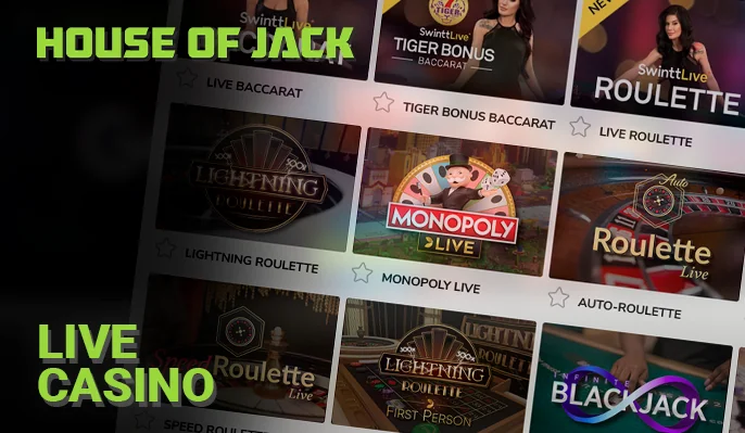 Live Gaming Experience at House of Jack Casino