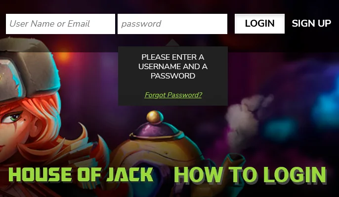 Navigating the House Of Jack Casino's Login Process