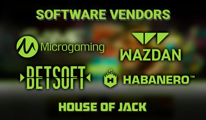 Software Partners Associated with House of Jack Casino