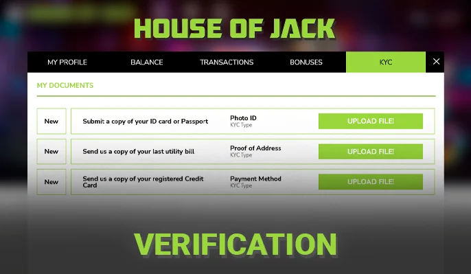 The Verification Journey at House Of Jack Casino