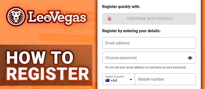 How to register an account using the Leo Vegas Casino registration form.