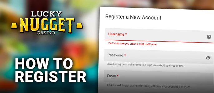 The Sign-Up Process at Lucky Nugget Casino