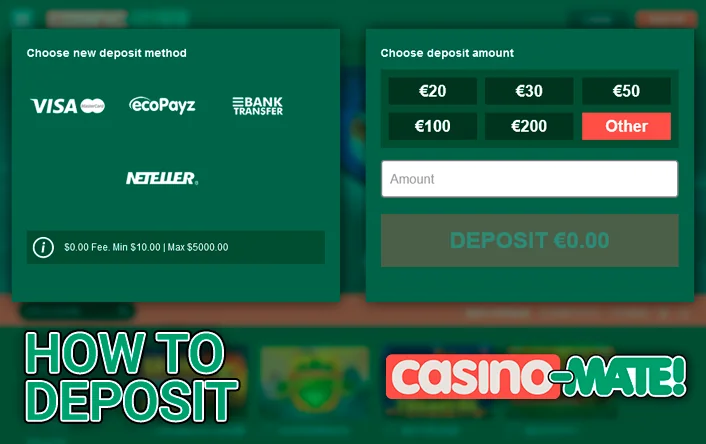 <b>Step 1</b>. Visit the official Casino-Mate site