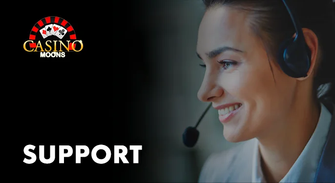 Customer support avenues at Casino Moons.