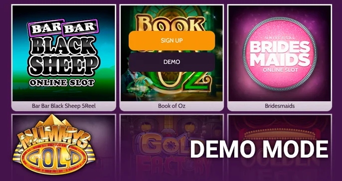 Choosing Demo Mode in a Game at Mummy's Gold Casino