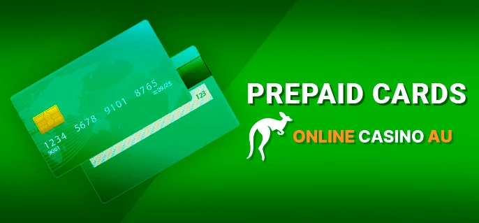 Pre-paid cards as a payment choice for Aussies, paired with the online-casino au emblem.