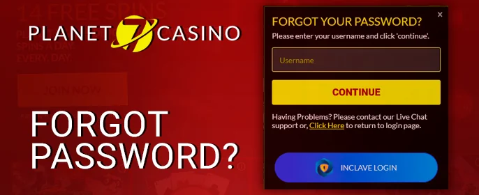 Account recovery at Planet 7 Oz Casino - reclaiming your access