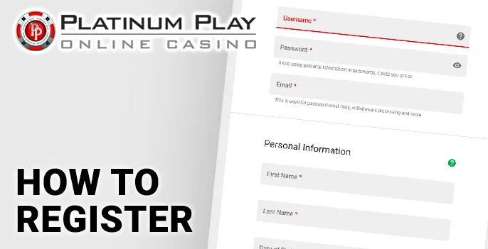 <b>Step 1</b>. Visit the Platinum Play Casino website via your computer or mobile device;