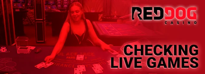 Live games are fully operational at Red Dog Casino for Australian players.