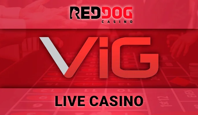 Live dealer games from Visionary iGaming at Red Dog Casino.