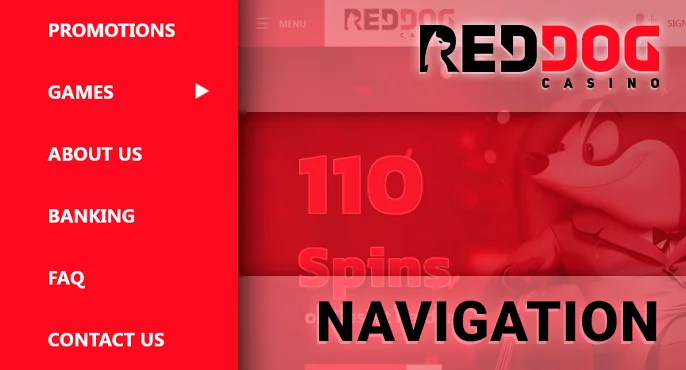 Main Menu Navigation at Red Dog