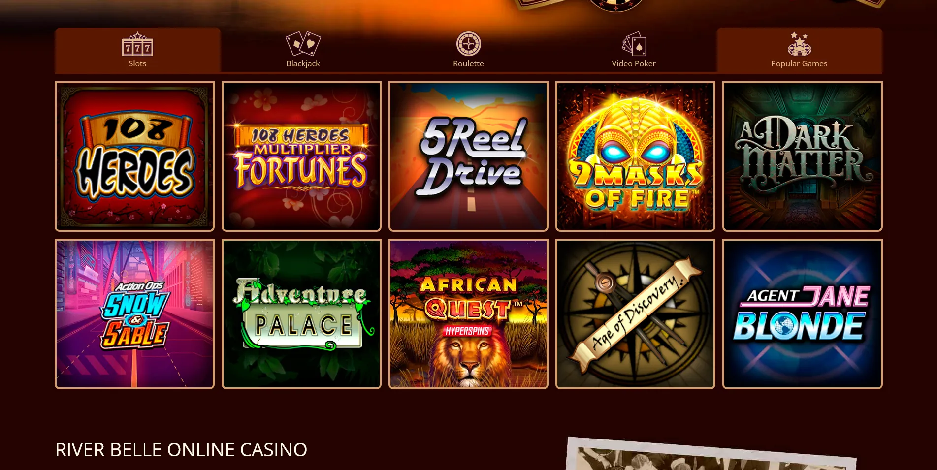 Real Money Pokies Section at River Belle Casino - A Sneak Peek