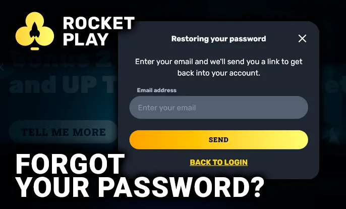 RocketPlay Casino password retrieval – Regaining account access
