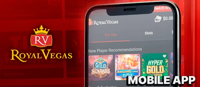 Explaining Royal Vegas Casino's mobile play options—access games right from your phone.